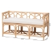 bali & pari Theo Natural Rattan Accent Bench with Removable Cushion - BSOTheo-Natural Rattan-Cushion-Bench