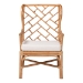 bali & pari Ray Natural Rattan Wingback Armchair with Removable Cushion - BSORay-Natural Brown Rattan-Cushion-AC