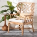 bali & pari Ray Natural Rattan Wingback Armchair with Removable Cushion - BSORay-Natural Brown Rattan-Cushion-AC