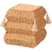 bali & pari Noura Natural Rattan Footstool with Tassel Accents