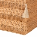 bali & pari Noura Natural Rattan Footstool with Tassel Accents - BSOWS250-Honey Ada Rattan-Stool