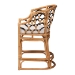 bali & pari Veneto Natural Rattan Counter Stool with Scalloped Back - BSOVeneto-Light Honey Rattan/Dark Brown Contrast-CS