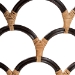 bali & pari Veneto Natural Rattan Counter Stool with Scalloped Back - BSOVeneto-Light Honey Rattan/Dark Brown Contrast-CS