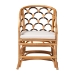bali & pari Veneto Natural Rattan Dining Chair with Scalloped Back - BSOVeneto-Light Honey Rattan/Dark Brown Contrast-DC