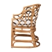 bali & pari Veneto Natural Rattan Dining Chair with Scalloped Back - BSOVeneto-Light Honey Rattan/Dark Brown Contrast-DC