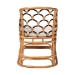 bali & pari Veneto Natural Rattan Dining Chair with Scalloped Back - BSOVeneto-Light Honey Rattan/Dark Brown Contrast-DC