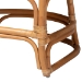 bali & pari Veneto Natural Rattan Dining Chair with Scalloped Back - BSOVeneto-Light Honey Rattan/Dark Brown Contrast-DC
