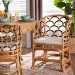bali & pari Veneto Natural Rattan Dining Chair with Scalloped Back - BSOVeneto-Light Honey Rattan/Dark Brown Contrast-DC