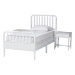 Baxton Studio Lucera 3-Piece Bedroom Set, Twin, White