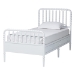 Baxton Studio Lucera 3-Piece Bedroom Set, Twin, White - BSOMG0110-8-White-Twin 3PC Bedroom Set