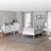 Baxton Studio Lucera 5-Piece Bedroom Set, Twin, White - BSOMG0110-8-White-Twin 5PC Bedroom Set
