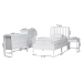 Baxton Studio Lucera 5-Piece Bedroom Set, Twin, White - BSOMG0110-8-White-Twin 5PC Bedroom Set