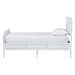 Baxton Studio Lucera 6-Drawer Platform Bed with Bobbin Frame, Twin, White - BSOMG0110-8-White-Twin