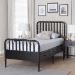 Baxton Studio Lucera 6-Drawer Platform Bed with Bobbin Frame, Twin, Black - BSOMG0110-8-Black-Twin