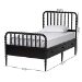 Baxton Studio Lucera 6-Drawer Platform Bed with Bobbin Frame, Twin, Black - BSOMG0110-8-Black-Twin