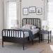 Baxton Studio Lucera 3-Piece Bedroom Set, Twin, Black - BSOMG0110-8-Black-Twin 3PC Bedroom Set