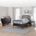 Baxton Studio Lucera 4-Piece Bedroom Set, Twin, Black - BSOMG0110-8-Black-Twin 4PC Bedroom Set