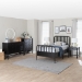 Baxton Studio Lucera 5-Piece Bedroom Set, Twin, Black - BSOMG0110-8-Black-Twin 5PC Bedroom Set