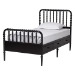 Baxton Studio Lucera 5-Piece Bedroom Set, Twin, Black - BSOMG0110-8-Black-Twin 5PC Bedroom Set