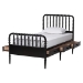 Baxton Studio Lucera 6-Drawer Platform Bed with Bobbin Frame, Twin, Black - BSOMG0110-8-Black-Twin