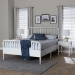 Baxton Studio Lucera 3-Piece Bedroom Set, Queen, White - BSOMG0110-8-White-Queen 3PC Bedroom Set