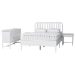 Baxton Studio Lucera 4-Piece Bedroom Set, Queen, White
