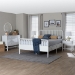 Baxton Studio Lucera 4-Piece Bedroom Set, Queen, White - BSOMG0110-8-White-Queen 4PC Bedroom Set