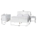 Baxton Studio Lucera 4-Piece Bedroom Set, Queen, White - BSOMG0110-8-White-Queen 4PC Bedroom Set