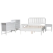 Baxton Studio Lucera 5-Piece Bedroom Set, Queen, White - BSOMG0110-8-White-Queen 5PC Bedroom Set