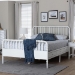 Baxton Studio Lucera 6-Drawer Platform Bed with Bobbin Frame, Queen, White - BSOMG0110-8-White-Queen