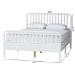 Baxton Studio Lucera 6-Drawer Platform Bed with Bobbin Frame, Queen, White - BSOMG0110-8-White-Queen