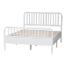 Baxton Studio Lucera 6-Drawer Platform Bed with Bobbin Frame, Queen, White - BSOMG0110-8-White-Queen