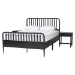 Baxton Studio Lucera 3-Piece Bedroom Set, Queen, Black