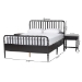 Baxton Studio Lucera 3-Piece Bedroom Set, Queen, Black - BSOMG0110-8-Black-Queen 3PC Bedroom Set