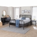 Baxton Studio Lucera 4-Piece Bedroom Set, Queen, Black - BSOMG0110-8-Black-Queen 4PC Bedroom Set