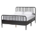 Baxton Studio Lucera 4-Piece Bedroom Set, Queen, Black - BSOMG0110-8-Black-Queen 4PC Bedroom Set
