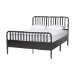 Baxton Studio Lucera 6-Drawer Platform Bed with Bobbin Frame, Queen, Black