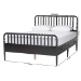 Baxton Studio Lucera 6-Drawer Platform Bed with Bobbin Frame, Queen, Black - BSOMG0110-8-Black-Queen