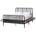 Baxton Studio Lucera 6-Drawer Platform Bed with Bobbin Frame, Queen, Black - BSOMG0110-8-Black-Queen