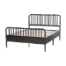 Baxton Studio Lucera 6-Drawer Platform Bed with Bobbin Frame, Queen, Black - BSOMG0110-8-Black-Queen