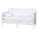 Baxton Studio Lucera 3-Drawer Daybed with Bobbin Frame, Twin, White
