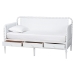 Baxton Studio Lucera 3-Drawer Daybed with Bobbin Frame, Twin, White - BSOMG0110-7-White-Daybed-Twin