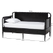 Baxton Studio Lucera 3-Drawer Daybed with Bobbin Frame, Twin, Black - BSOMG0110-7-Black-Daybed-Twin