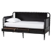 Baxton Studio Lucera 3-Drawer Daybed with Bobbin Frame, Twin, Black - BSOMG0110-7-Black-Daybed-Twin