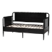 Baxton Studio Lucera 3-Drawer Daybed with Bobbin Frame, Twin, Black - BSOMG0110-7-Black-Daybed-Twin