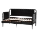 Baxton Studio Lucera 3-Drawer Daybed with Bobbin Frame, Twin, Black - BSOMG0110-7-Black-Daybed-Twin