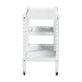 Baxton Studio Seamus 3-Tier Book Cart with Bobbin Frame, White - BSOMG0264-3-White-Book Cart