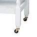 Baxton Studio Seamus 3-Tier Book Cart with Bobbin Frame, White - BSOMG0264-3-White-Book Cart