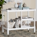 Baxton Studio Seamus 3-Tier Book Cart with Bobbin Frame, White - BSOMG0264-3-White-Book Cart