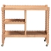 Baxton Studio Seamus 3-Tier Book Cart with Bobbin Frame, Beech Brown - BSOMG0264-3-Beech-Book Cart